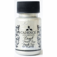 Акриловая краска Cadence Dora Metallic Paint, 50 мл, платина