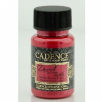 Краска для ткани металлик Cadence Dora Textil, 50 мл, красный